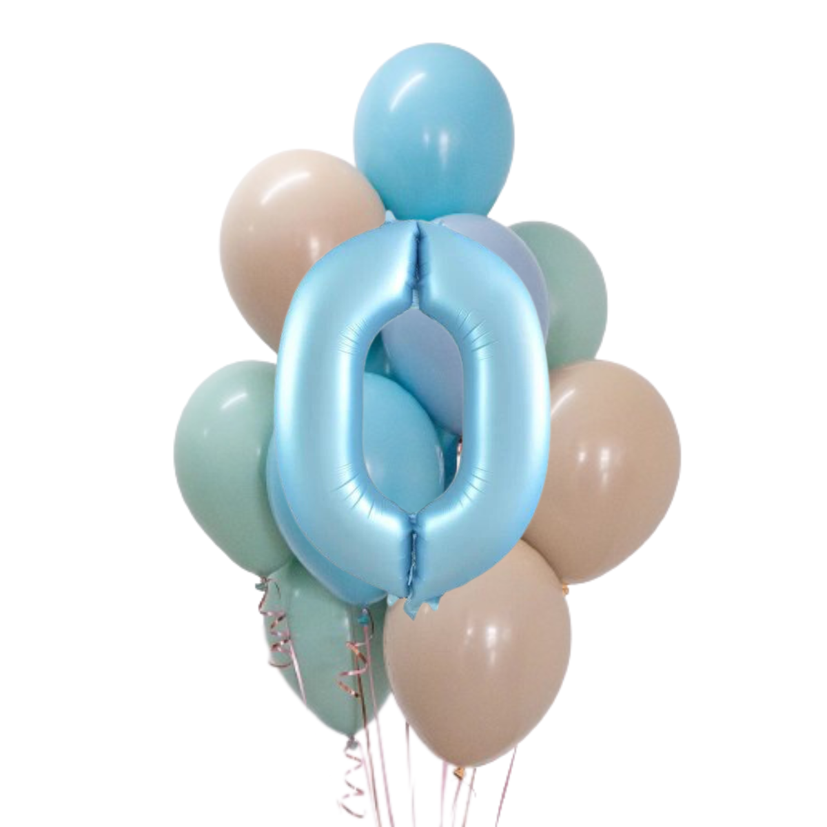 Luftballon-Bukett-Set „Meeresbrise“ mit Zahlenballons | balOnin