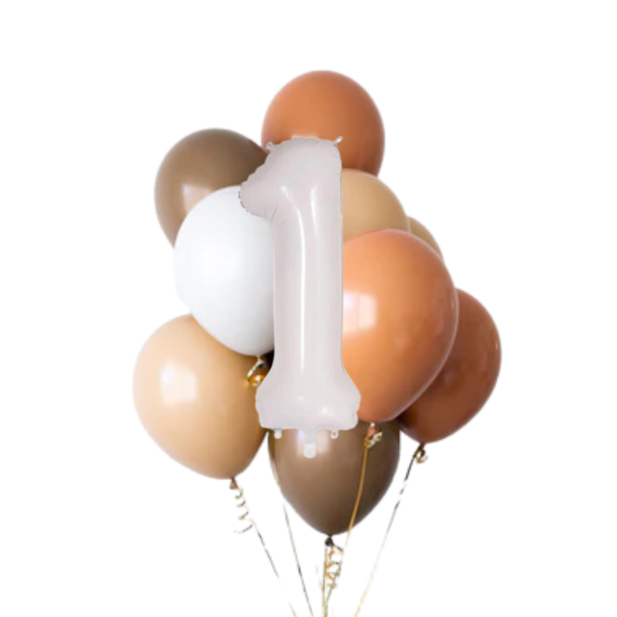 Mocha Kahve Rakamlı Balon Zinciri Seti | balOnin