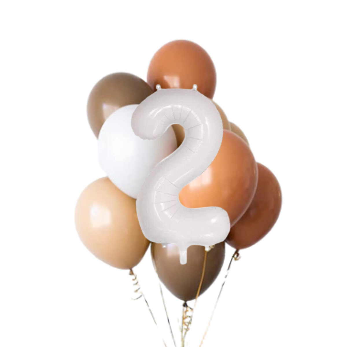 Mocha Kahve Rakamlı Balon Zinciri Seti | balOnin