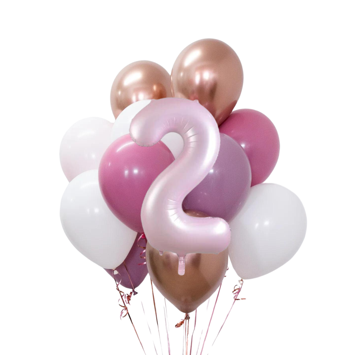 Kız Bebek Rakamlı Balon Buketi Seti | balOnin