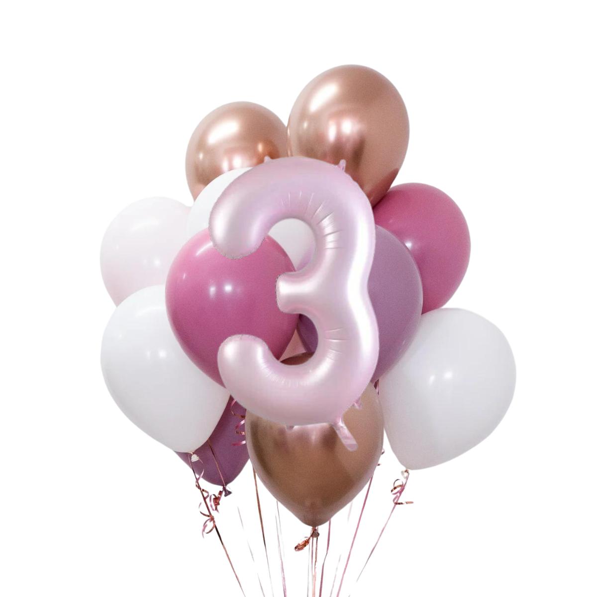 Kız Bebek Rakamlı Balon Buketi Seti | balOnin