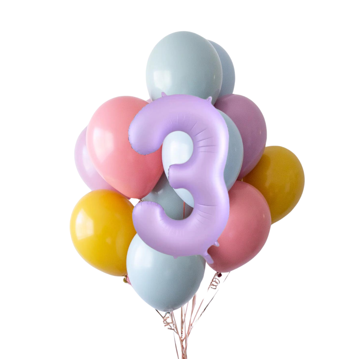 Set di Catene di Palloncini con Numeri Arcobaleno Boho | balOnin