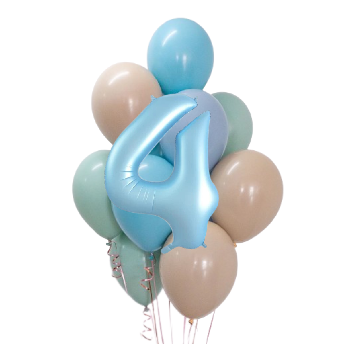 Luftballon-Bukett-Set „Meeresbrise“ mit Zahlenballons | balOnin