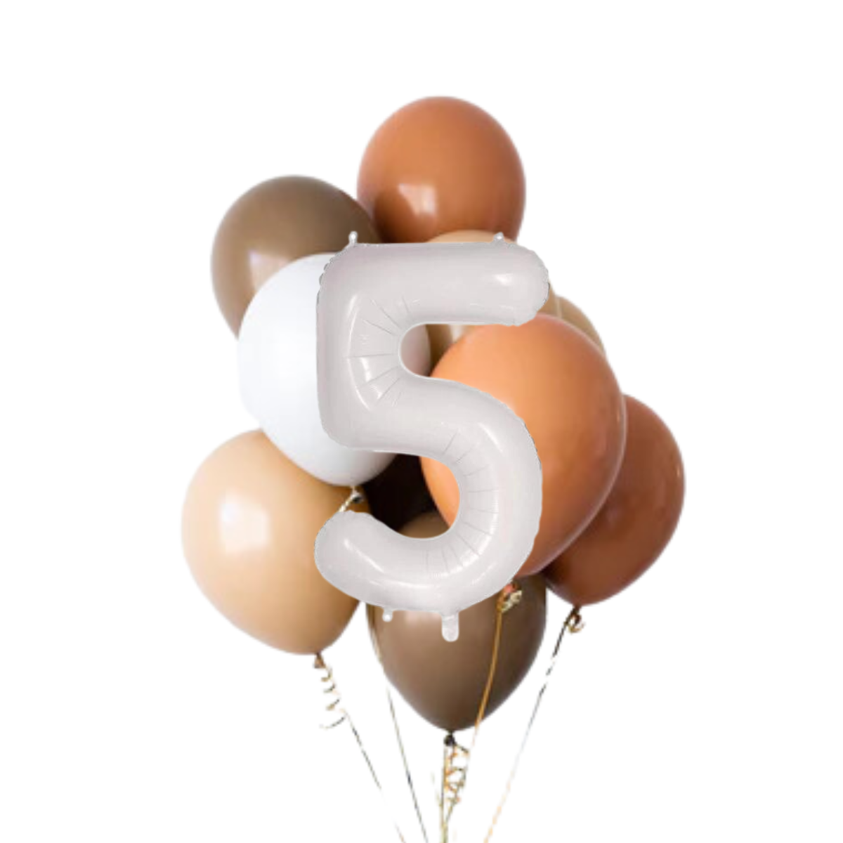 Mocha Kahve Rakamlı Balon Zinciri Seti | balOnin