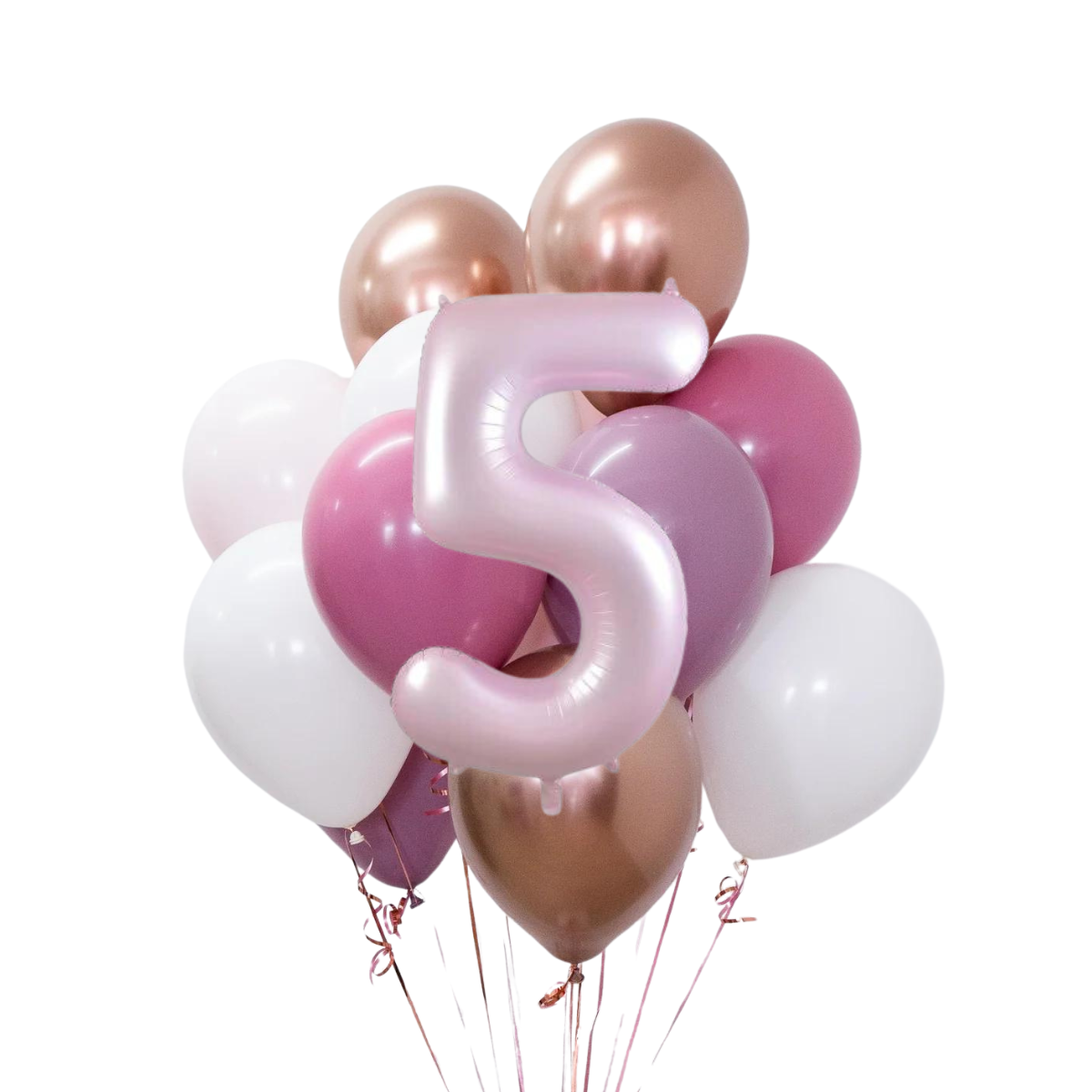 Kız Bebek Rakamlı Balon Buketi Seti | balOnin