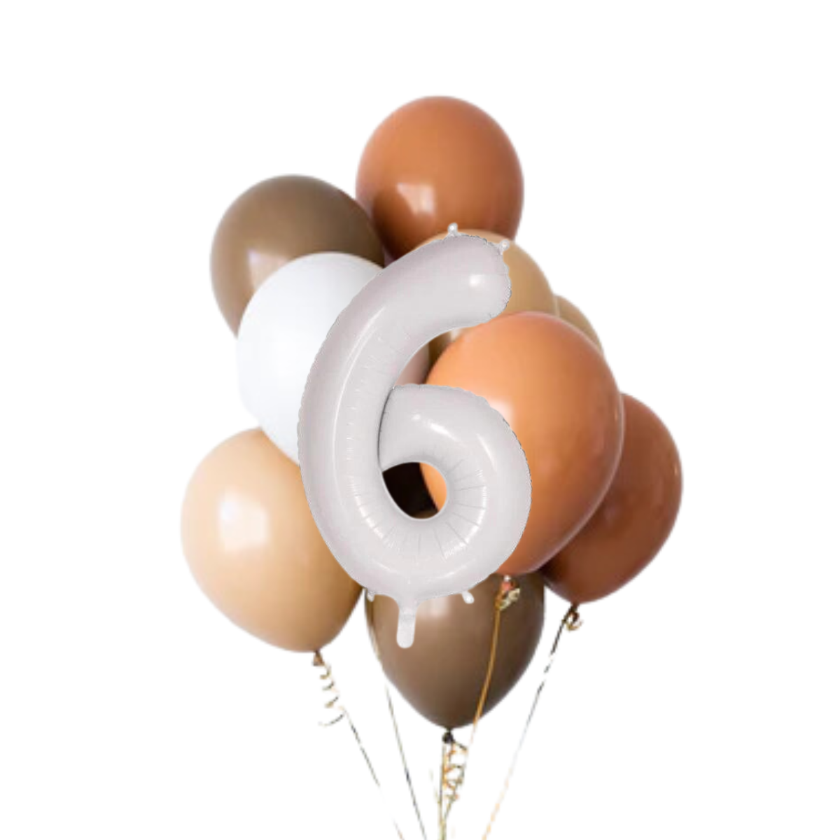 Mocha Kahve Rakamlı Balon Zinciri Seti | balOnin
