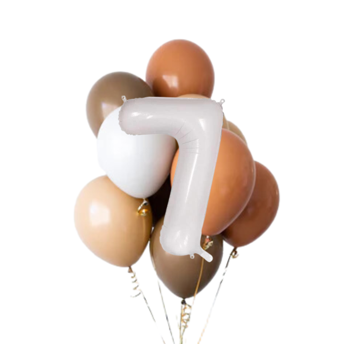Mocha Kahve Rakamlı Balon Zinciri Seti | balOnin