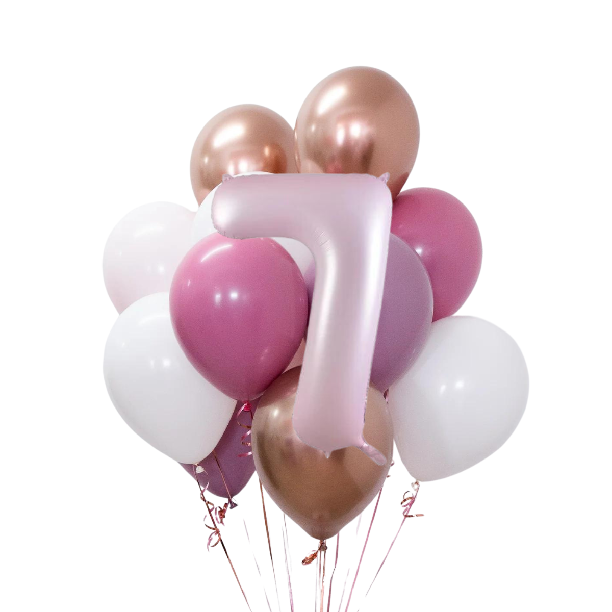 Kız Bebek Rakamlı Balon Buketi Seti | balOnin