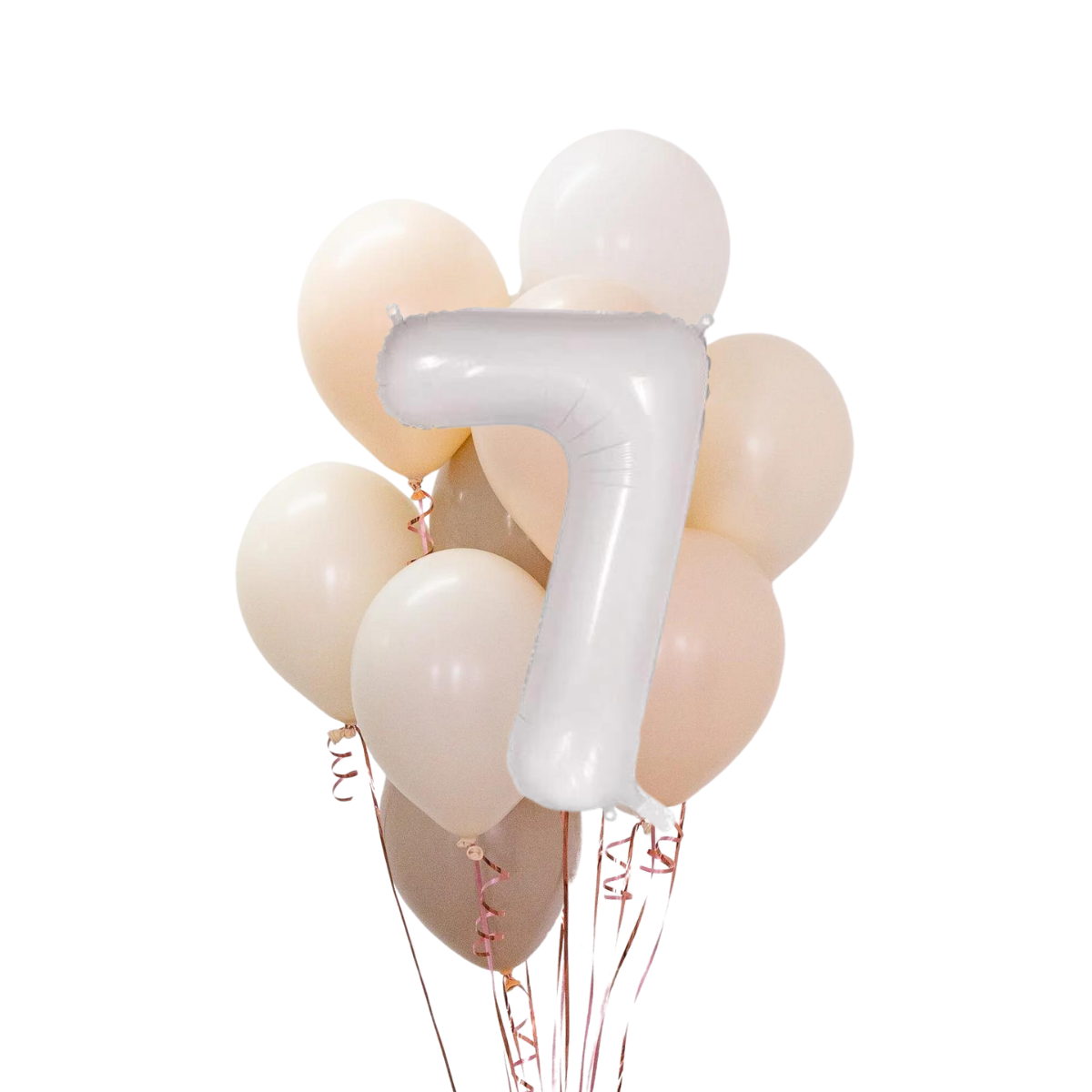 Naturel Krem Rakamlı Balon Buketi Seti | balOnin