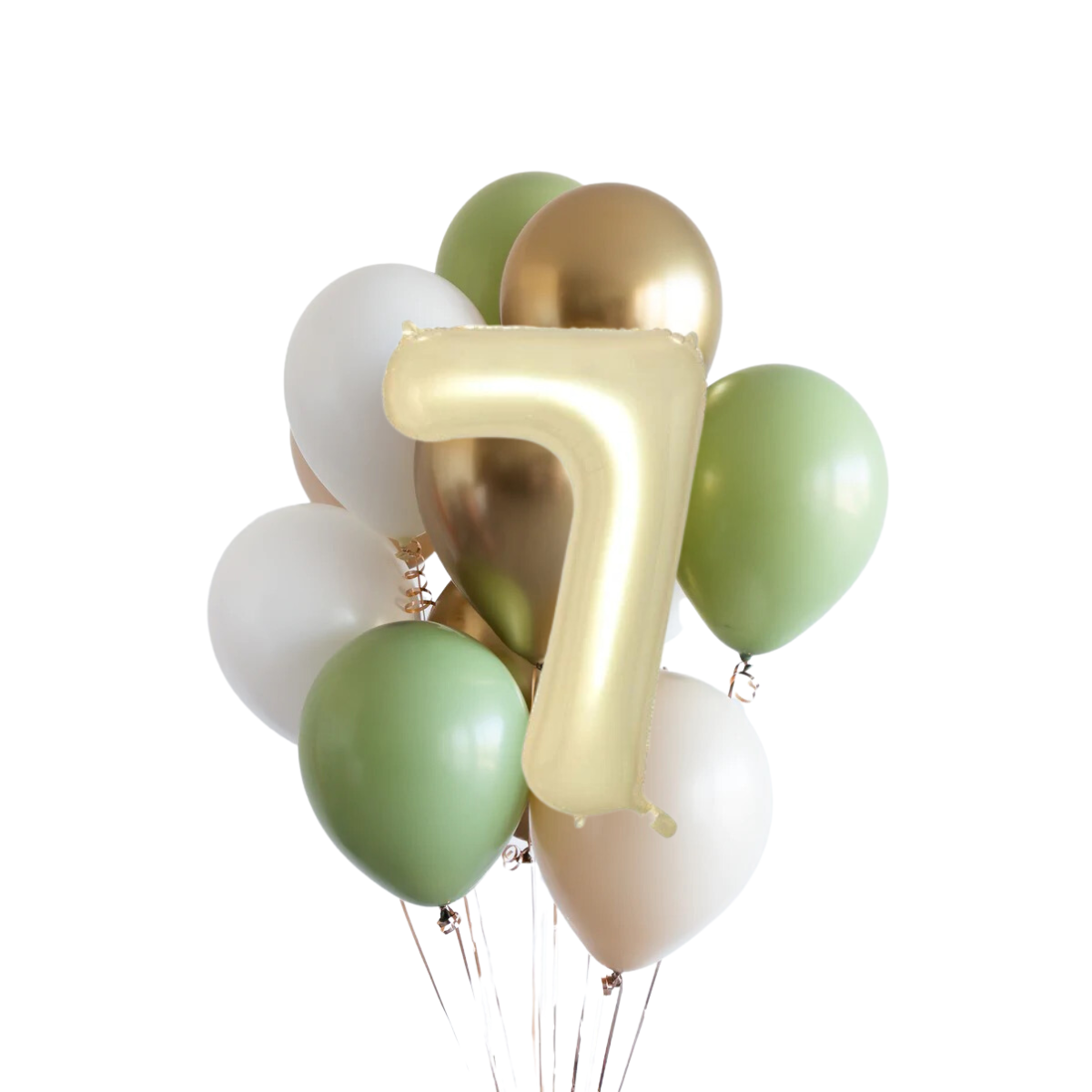 Yemyeşil Rakamlı Balon Buketi Seti | balOnin