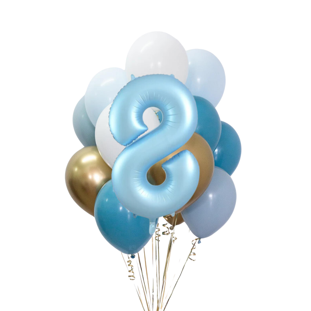 Erkek Bebek Rakamlı Balon Buketi Seti | balOnin