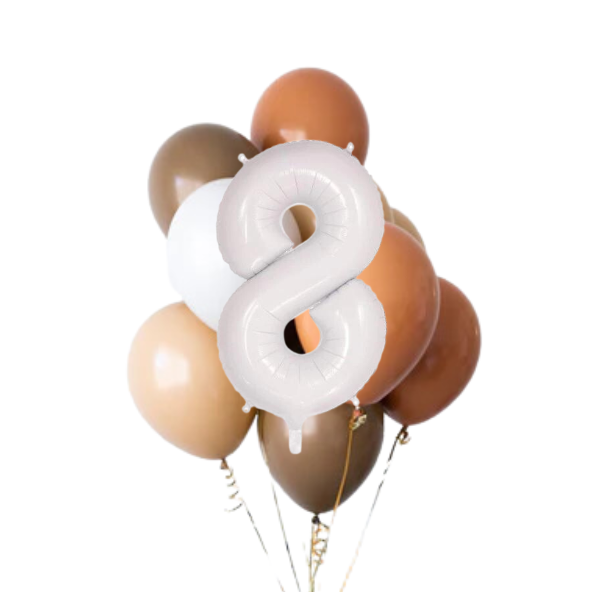 Mocha Kahve Rakamlı Balon Zinciri Seti | balOnin