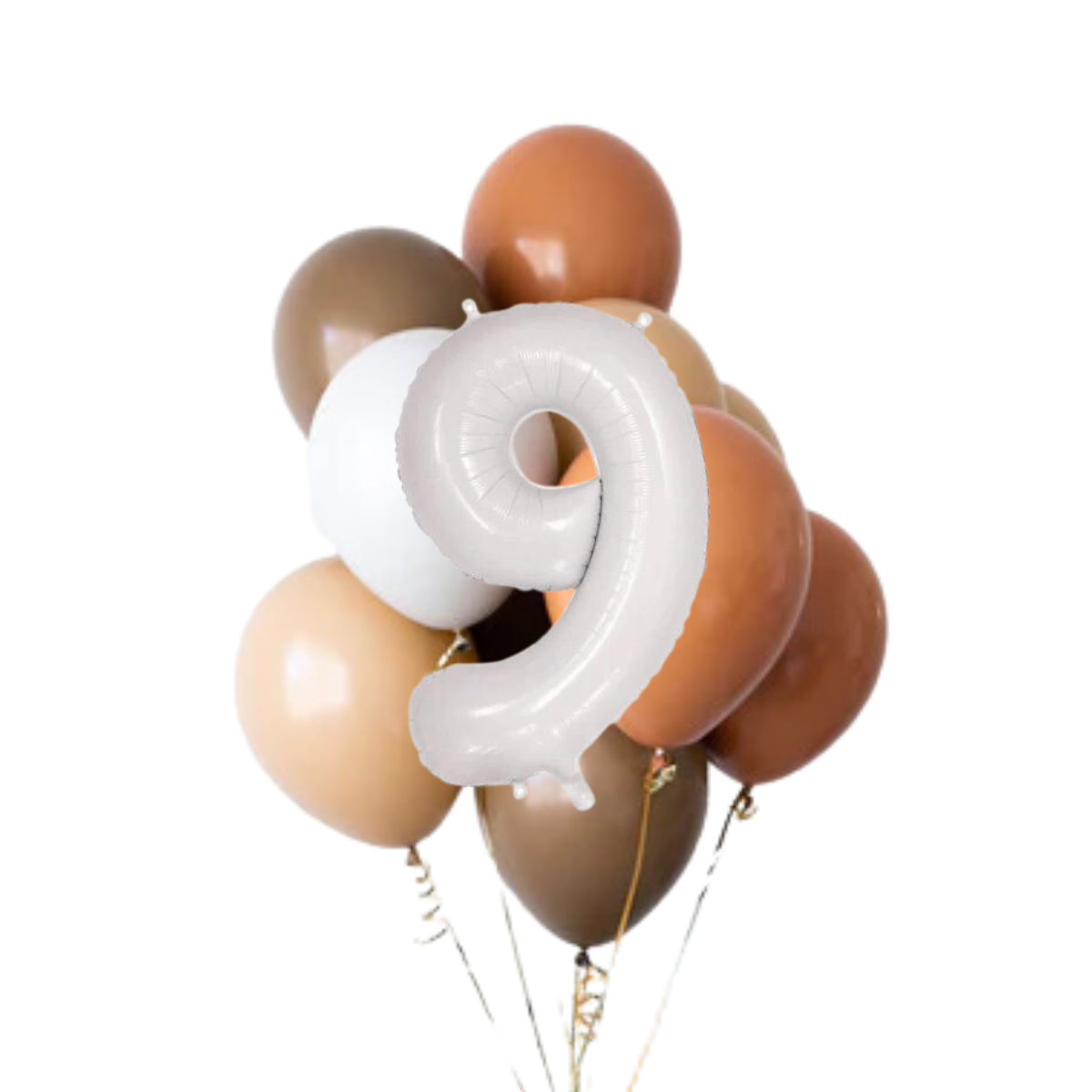 Mocha Kahve Rakamlı Balon Zinciri Seti | balOnin