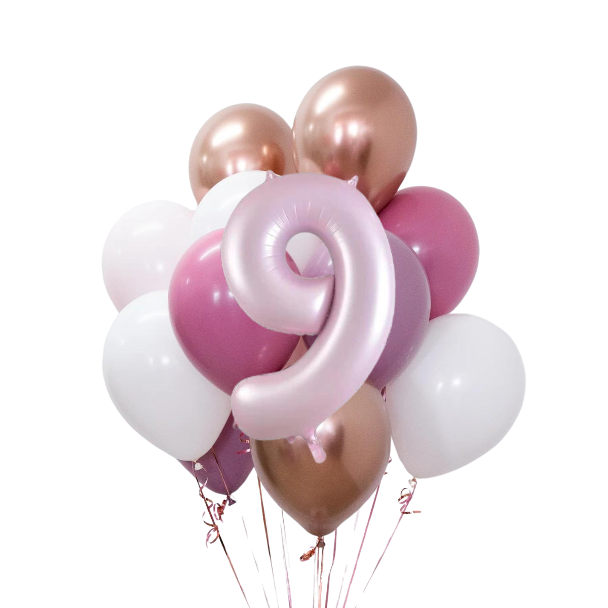 Kız Bebek Rakamlı Balon Buketi Seti | balOnin