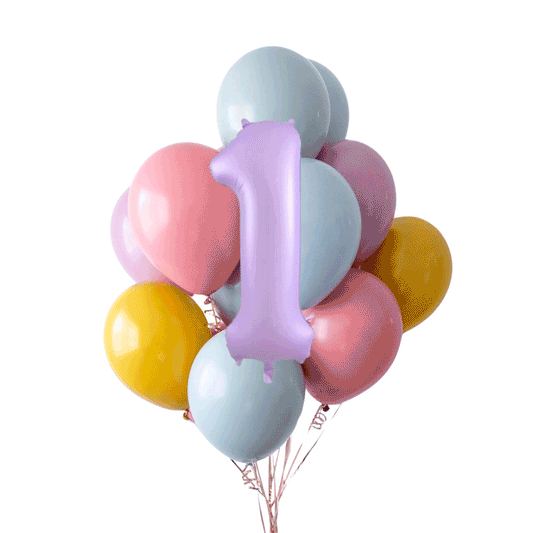 Boho Gökkuşağı Rakamlı Balon Zinciri Seti | balOnin