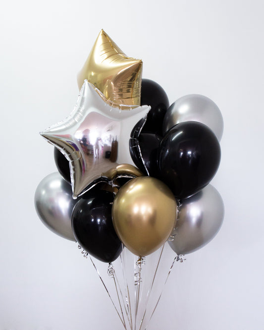 Altın Kutlama Lüks Balon Buketi Seti | balOnin