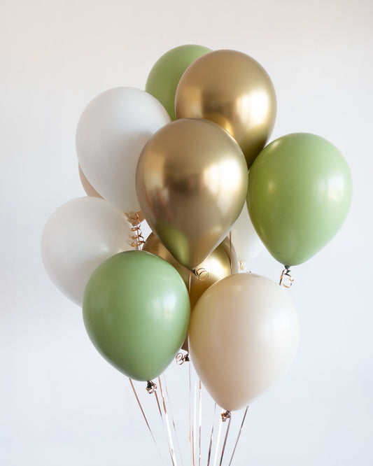 Yemyeşil Lüks Balon Buketi Seti | balOnin
