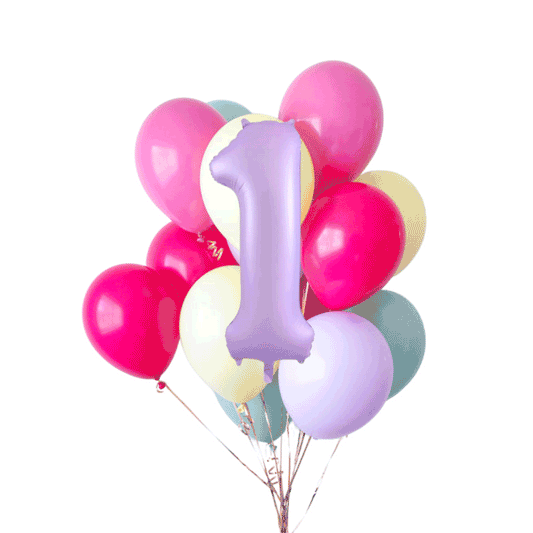 Şeker Çubuğu Rakamlı Balon Buketi Seti | balOnin