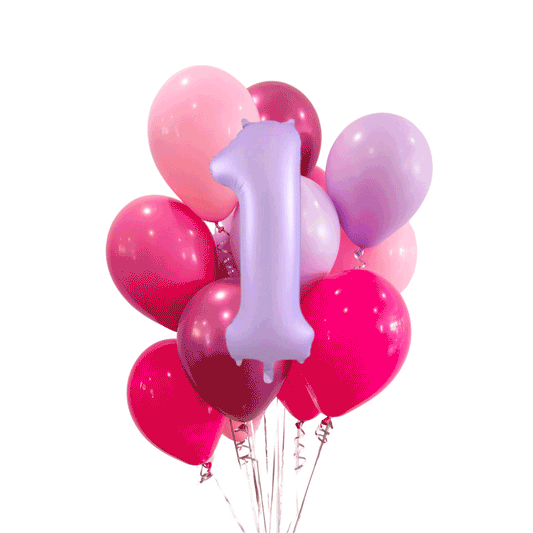 Malibu Kızı Rakamlı Balon Buketi Seti | balOnin