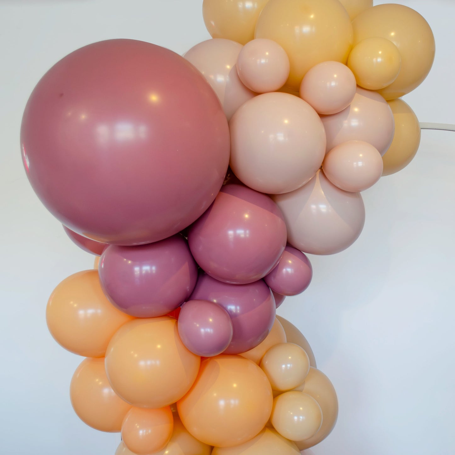 Mükemmel Şeftali Lüks Balon Zinciri Seti | balOnin