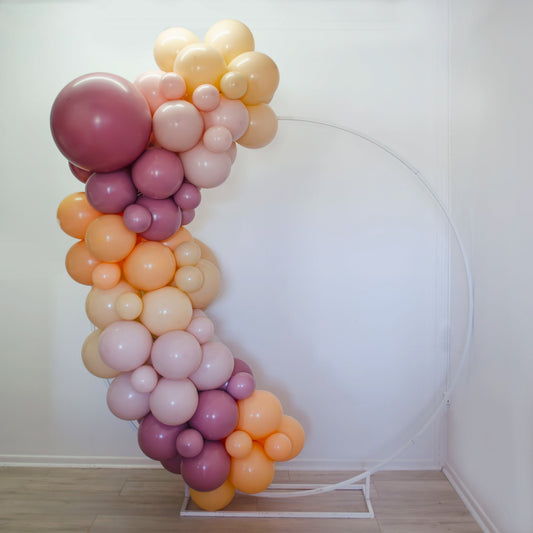Mükemmel Şeftali Lüks Balon Zinciri Seti | balOnin