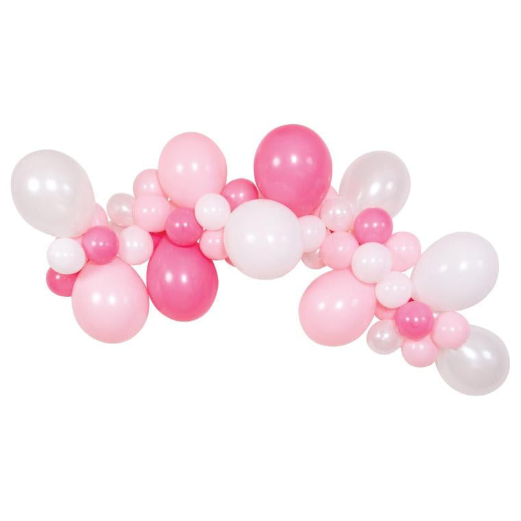 Pembe Beyaz Zarafet Balon Zinciri Seti | balOnin