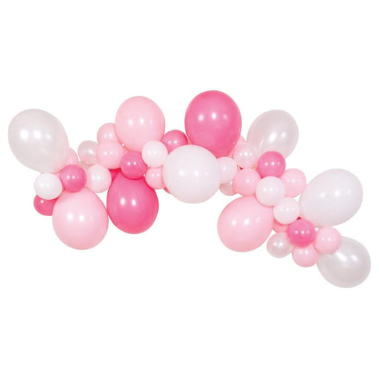 Pembe Beyaz Zarafet Balon Zinciri Seti | balOnin